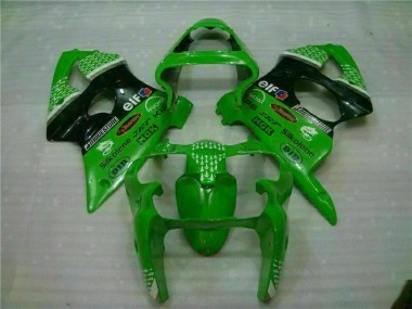 Carénages Kawasaki ZX6R 00-02 - Vert Noir en Ligne
