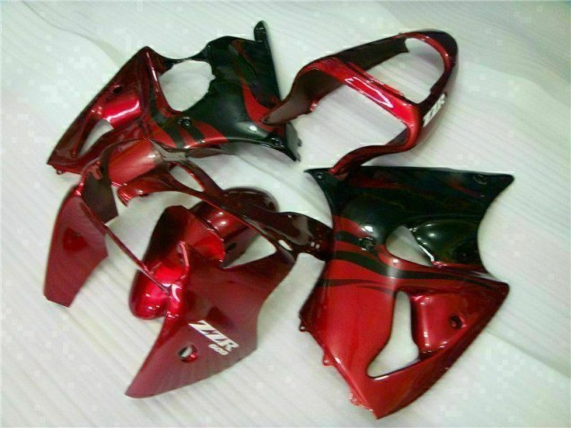 Carénage Kawasaki ZX6R 00-02 - Rouge Noir