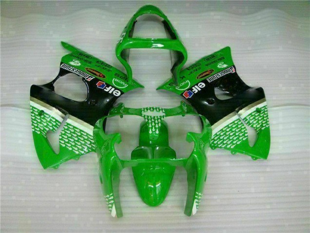 Kit Carénages & Plastique Kawasaki ZX6R 00-02 - Vert Noir