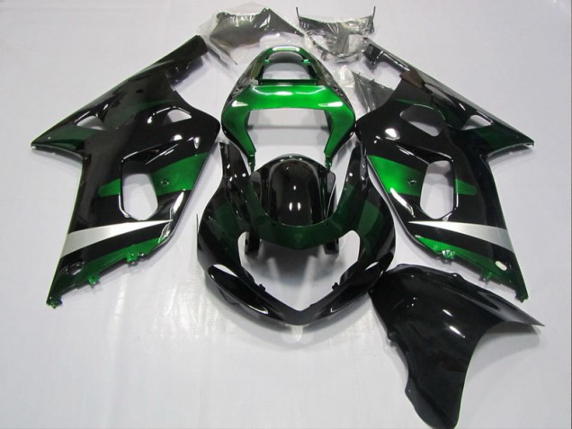 Carénages Suzuki GSXR 600 K1 K2 K3 01-03 - Noir Vert Carénages Suzuki GSXR 600 K1 K2 K3 01-03 - Noir Vert