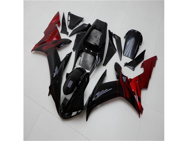 Carénage Yamaha R1 02-03 - Noir Rouge