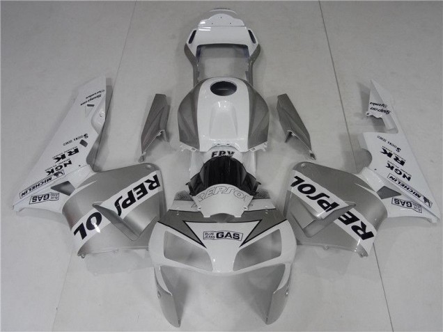 Carénages Honda CBR 600 RR 03-04 - Argent Blanc Noir Repsol