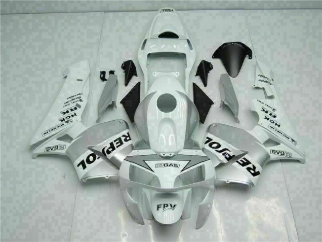 Carénage Honda CBR 600 RR 03-04 - Blanc Argent Repsol