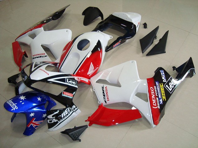Carénage Honda CBR 600 RR 03-04 - Blanc Noir Rouge Lee
