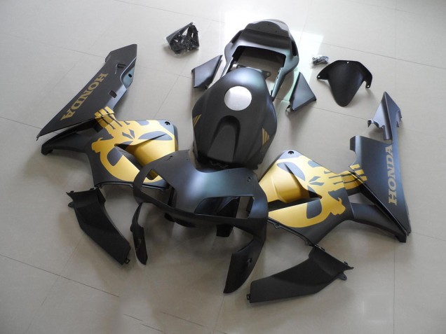 Carénage Honda CBR 600 RR 03-04 - Noir Or Décalque Carénage Honda CBR 600 RR 03-04 - Noir Or Décalque