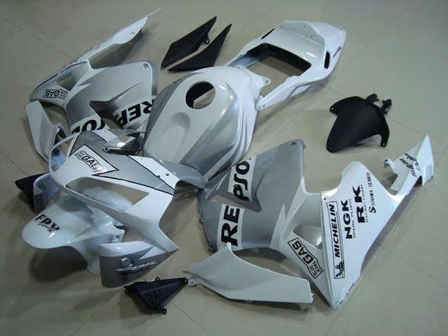 Carénage Honda CBR 600 RR 03-04 - Repsol Blanc Argent