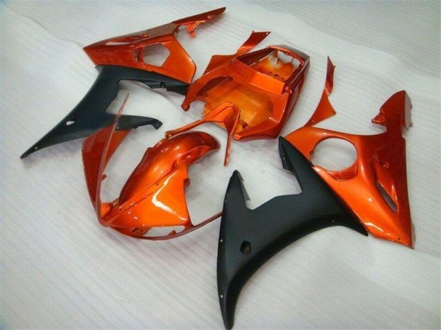 Carénage Yamaha R6 03-05 - Orange Noir