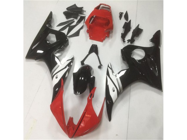 Carénage Yamaha R6 03-05 - Rouge Noir Blanc