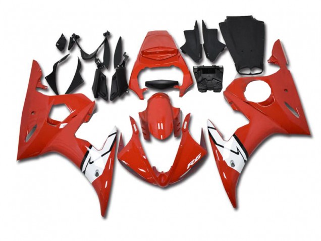 Carénages Yamaha R6 03-05 - Rouge Blanc
