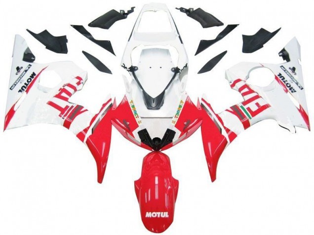 Carénage Yamaha R6 03-05 - Blanc Rouge Fiat