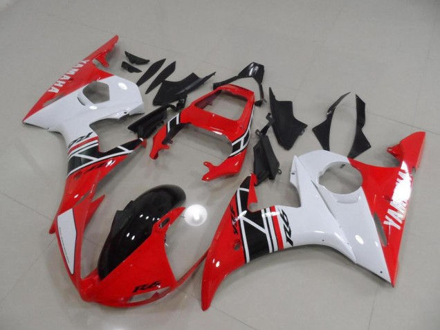 Carénage Yamaha R6 03-05 - Rouge et Blanc et Noir