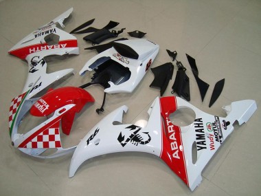 Kit Carénages Complet Yamaha R6 03-05 - Rouge Blanc en Ligne