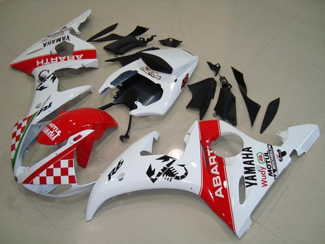 Kit Carénages Complet Yamaha R6 03-05 - Rouge Blanc Kit Carénages Complet Yamaha R6 03-05 - Rouge Blanc