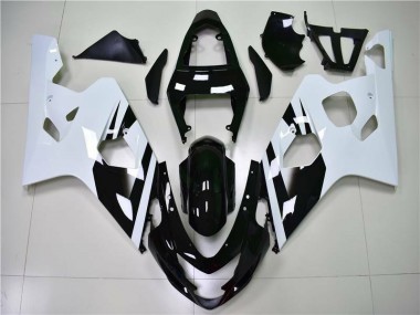 Carénages Suzuki GSXR 600 / 750 K4 04-05 - Blanc Noir en Ligne