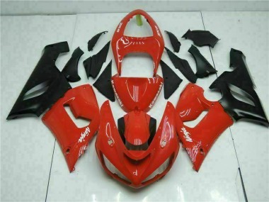 Carénages Kawasaki ZX6R 05-06 - Rouge en Ligne