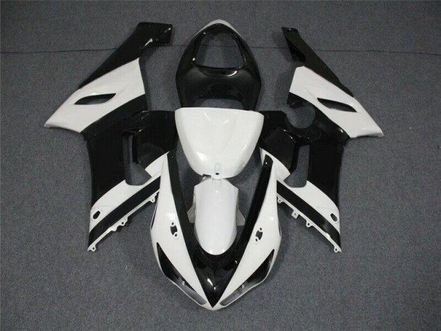 Carénages Kawasaki ZX6R 05-06 - Noir Blanc