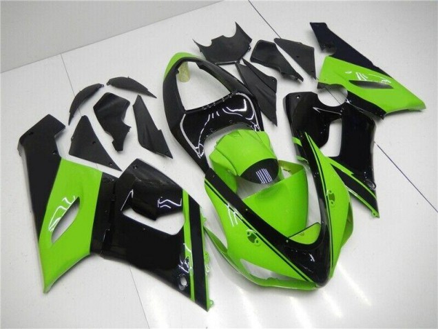 Carénages Kawasaki ZX6R 05-06 - Vert Noir