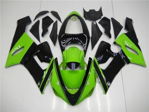 Carénages Kawasaki ZX6R 05-06 - Vert Noir