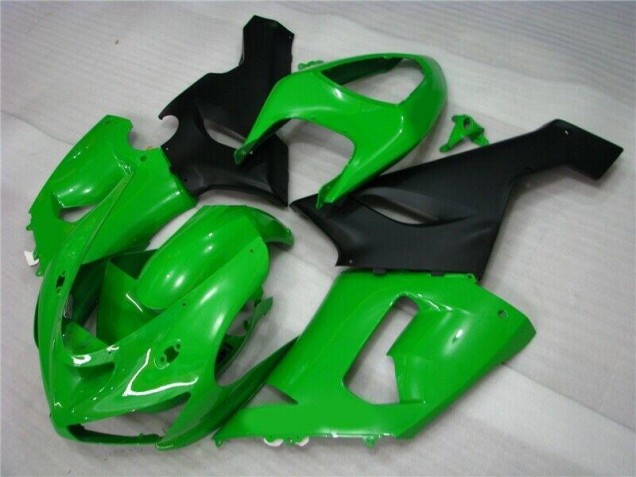Carénage Kawasaki ZX6R 05-06 - Vert Noir Mat
