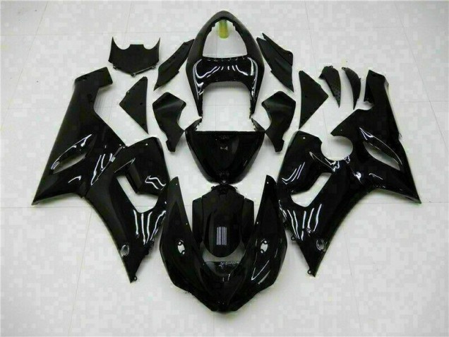 Carénages Kawasaki ZX6R 05-06 - Noir Brillant