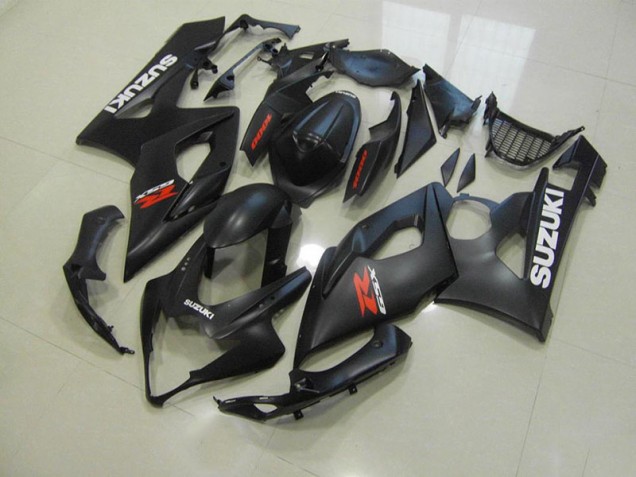 Carénage Suzuki GSXR 1000 K5 05-06 - Noir Mat avec Blanc Décalque Carénage Suzuki GSXR 1000 K5 05-06 - Noir Mat avec Blanc Décalque