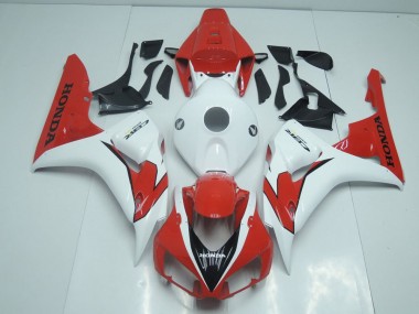 Carénage Honda CBR 1000 RR 06-07 - Orange Rouge et Blanc en Ligne