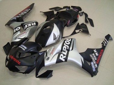Carénage Honda CBR 1000 RR 06-07 - Noir Mat Argent Repsol en Ligne