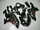 Carénages Kawasaki ZX10R 06-07 - Noir Rouge Flamme