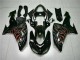 Carénages Kawasaki ZX10R 06-07 - Noir Rouge Flamme