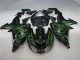 Carénage Kawasaki ZX10R 06-07 - Noir Vert Flamme Carénage Kawasaki ZX10R 06-07 - Noir Vert Flamme