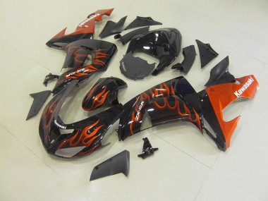 Carénage Kawasaki ZX10R 06-07 - Orange Flamme en Ligne