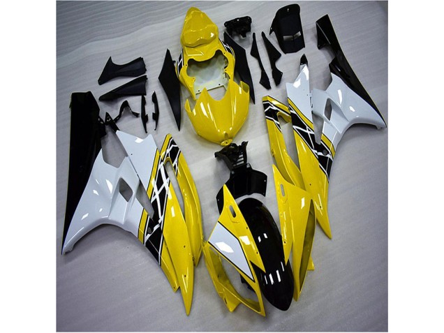 Carénage Yamaha R6 06-07 - Jaune Blanc Noir Carénage Yamaha R6 06-07 - Jaune Blanc Noir