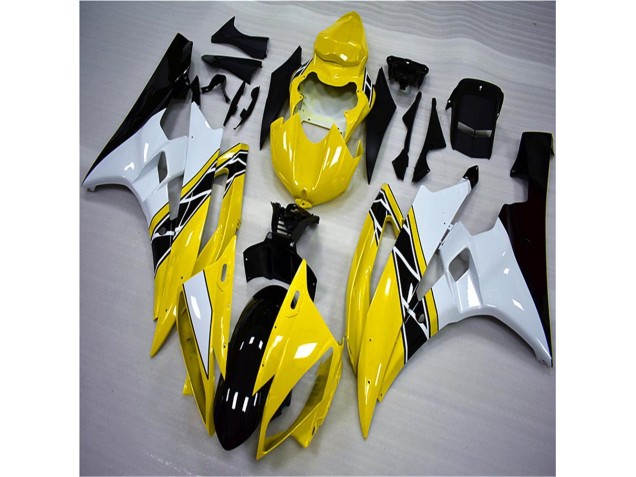 Carénage Yamaha R6 06-07 - Jaune Blanc Noir Carénage Yamaha R6 06-07 - Jaune Blanc Noir