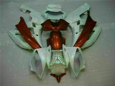 Carénage Yamaha R6 06-07 - Blanc Brun en Ligne