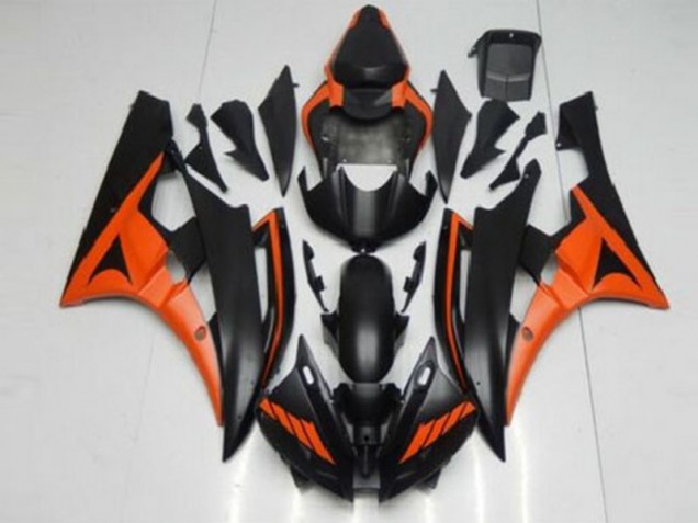 Carénages Yamaha R6 06-07 - Orange Noir Carénages Yamaha R6 06-07 - Orange Noir