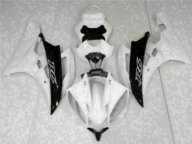 Carénage Yamaha R6 06-07 - Blanc Noir Carénage Yamaha R6 06-07 - Blanc Noir