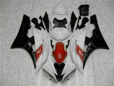 Carrosserie Yamaha R6 06-07 - Blanc Noir en Ligne