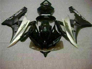 Carrosserie Yamaha R6 06-07 - Argent Noir en Ligne