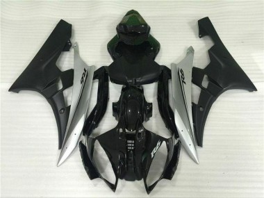 Carénage Yamaha R6 06-07 - Argent Noir en Ligne