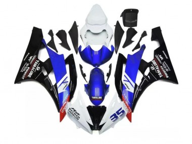 Kit Carénages Complet Yamaha R6 06-07 - Bleu Blanc en Ligne