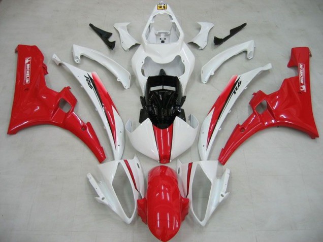 Carénage Yamaha R6 06-07 - Blanc Rouge Michelin Carénage Yamaha R6 06-07 - Blanc Rouge Michelin
