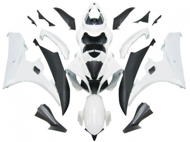 Kit Carénages Complet Yamaha R6 06-07 - Blanc Noir Kit Carénages Complet Yamaha R6 06-07 - Blanc Noir