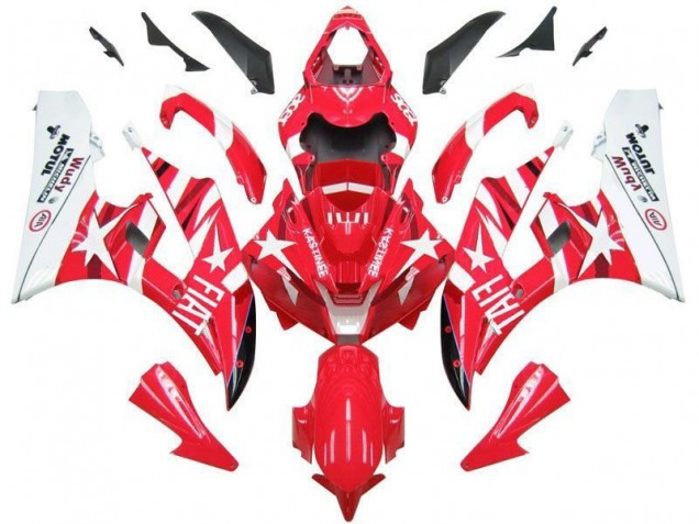 Carénage Yamaha R6 06-07 - Rouge Blanc Star Fiat Carénage Yamaha R6 06-07 - Rouge Blanc Star Fiat