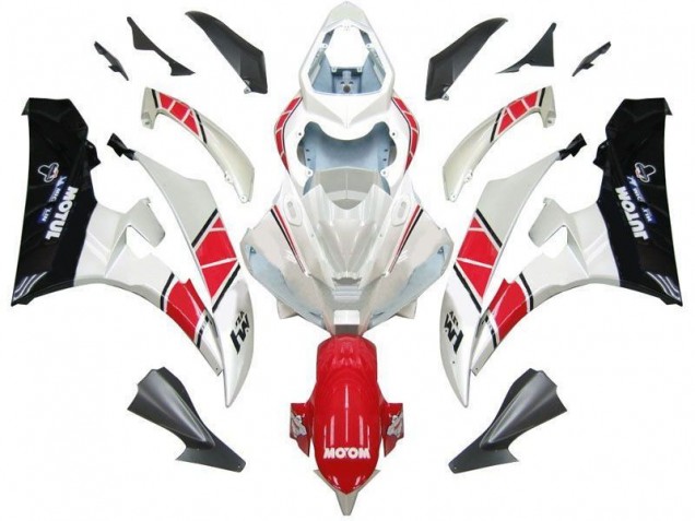 Carénage Yamaha R6 06-07 - Blanc Rouge Noir Carénage Yamaha R6 06-07 - Blanc Rouge Noir