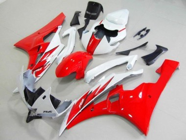 Kit Carénages & Plastique Yamaha R6 06-07 - Rouge Blanc en Ligne