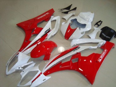 Carénage Yamaha R6 06-07 - Rouge Blanc en Ligne