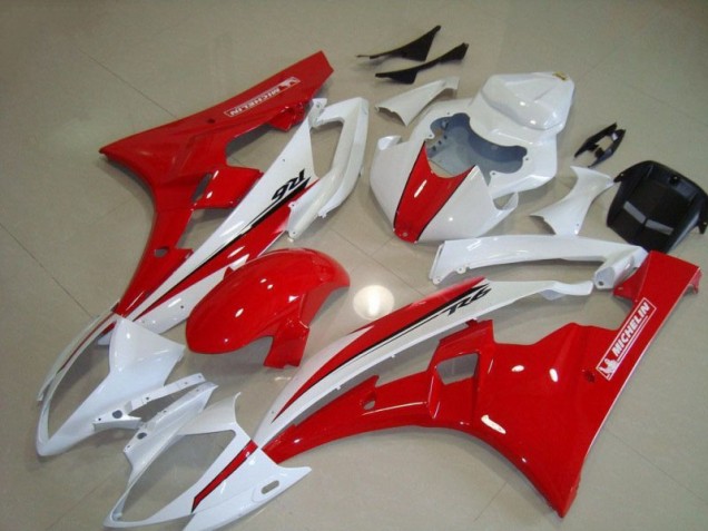 Carénage Yamaha R6 06-07 - Rouge Blanc Carénage Yamaha R6 06-07 - Rouge Blanc