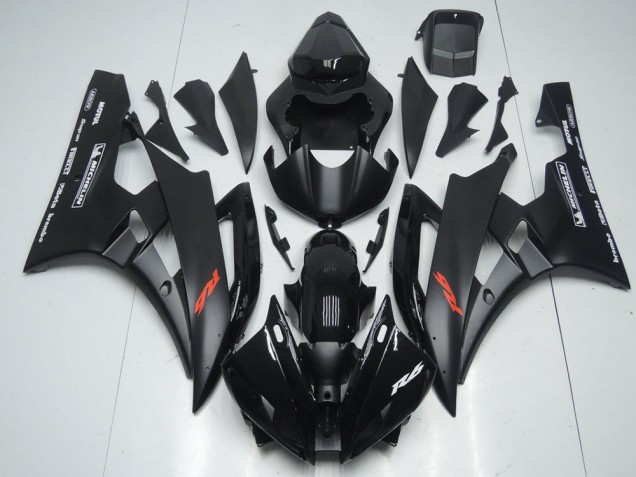 Carénage Yamaha R6 06-07 - Noir Mat et Noir Brillant Carénage Yamaha R6 06-07 - Noir Mat et Noir Brillant
