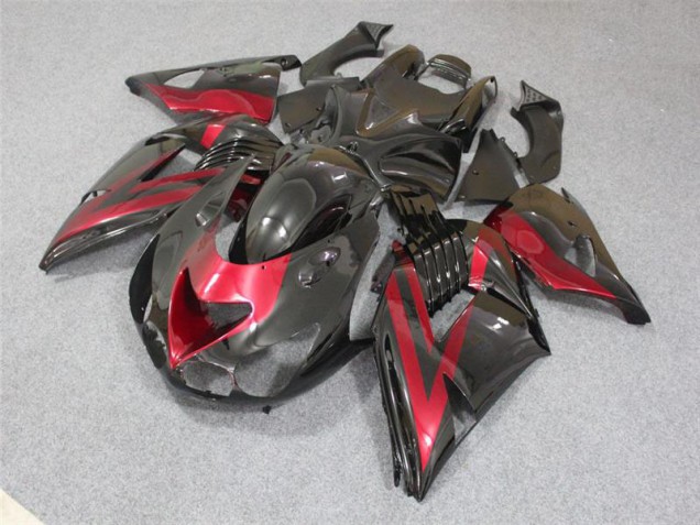Carénages Kawasaki ZX14R ZZR 1400 06-11 - Noir Rouge