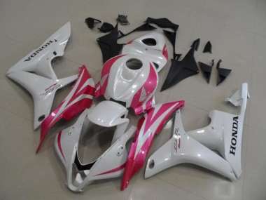 Carénage Honda CBR 600 RR 07-08 - Blanc Nacré avec Rose en Ligne